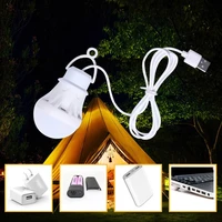 portable usb led lamp bulb mini camping lantern 5v hanging tent fishing night light book reading powerbank birght table lamp 50
