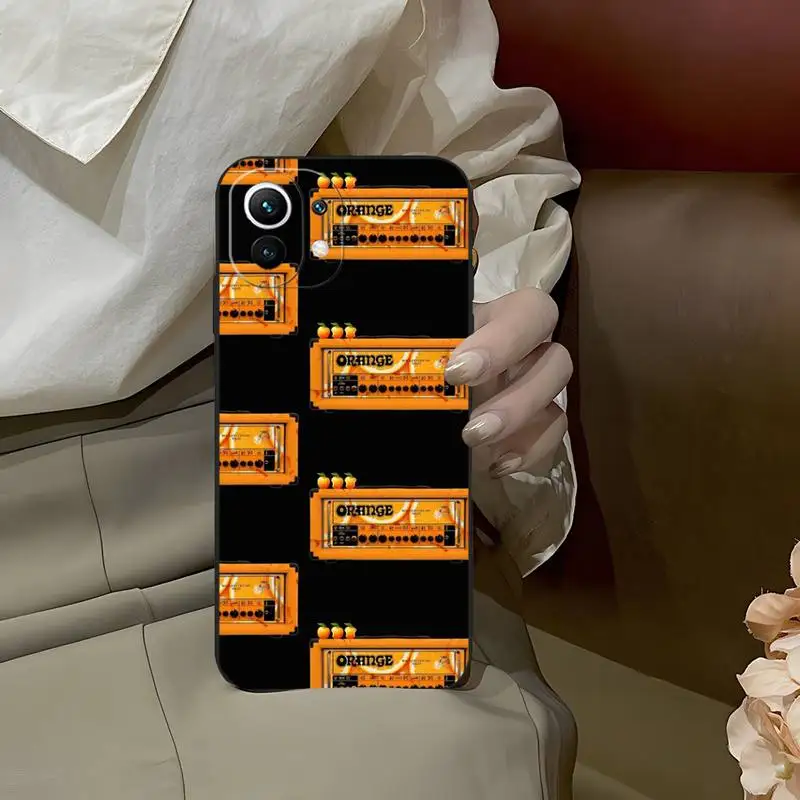 Оранжевый чехол для телефона с гитарным усилителем Xiaomi Mi 12 12Pro 11T 11 11i 11x 9t 10t Redmi 9 8