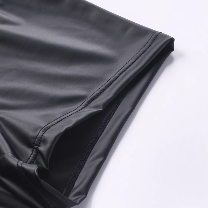 Трусы-боксеры мужские из искусственной кожи на молнии