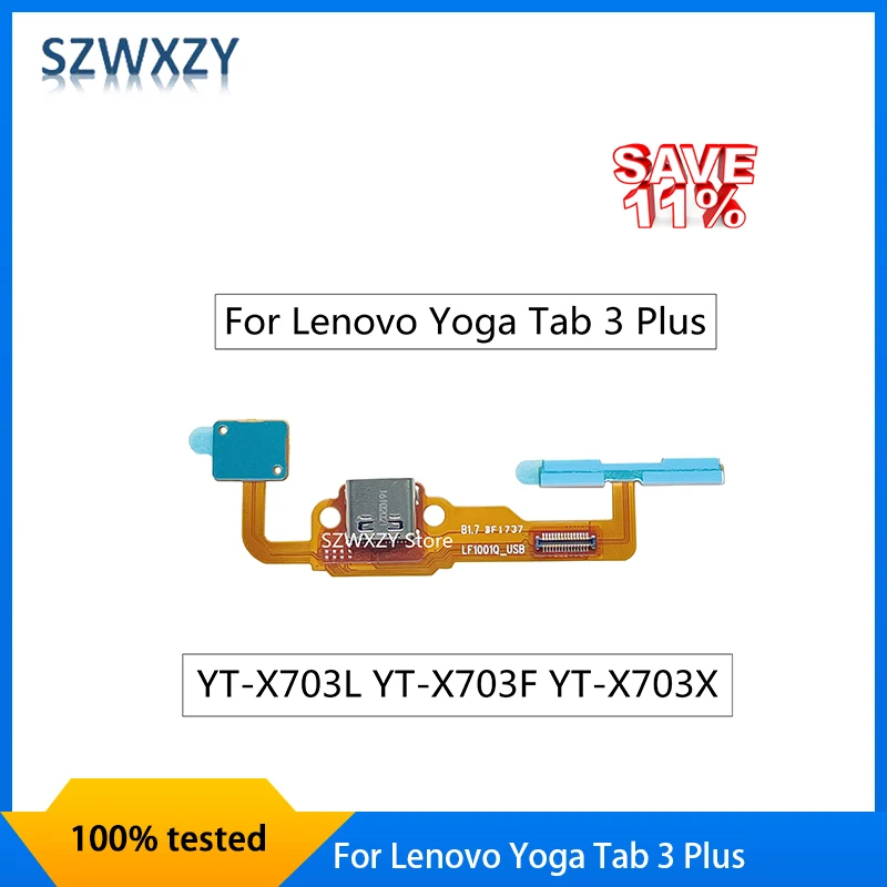Кабель USB Type-C для Lenovo Yoga Tab 3 Plus YT-X703L YT-X703F YT-X703X с гибким кабелем зарядки и громкости