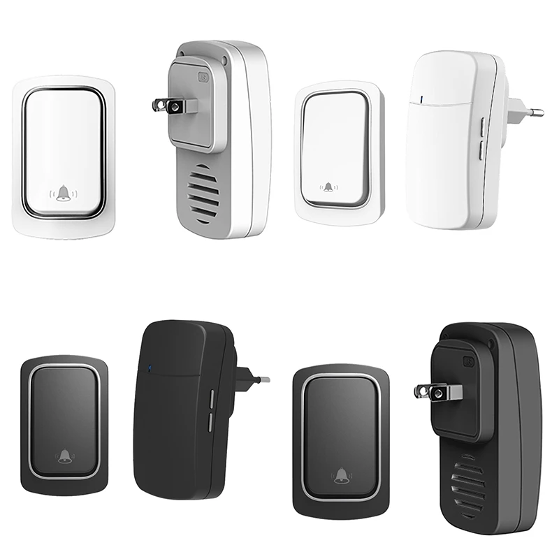 

Home Security Wireless Doorbell Waterproof Smart Self Powered No Battery Doorbell 38 Songs LED Light Alarm