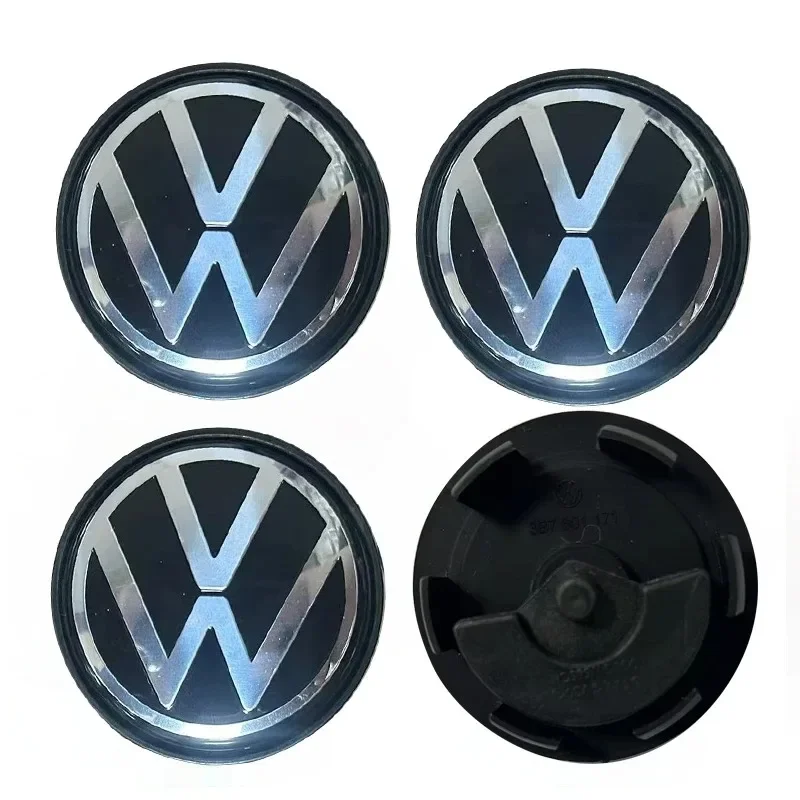 Фото Комплект из 4-х плавающих колпачков для центрального отверстия колеса VW, 56 мм и 65 мм, для VW Jetta MK5 Golf Passat, стайлинг CC Golf, артикулы 3B7601171, 1J0601171 №4