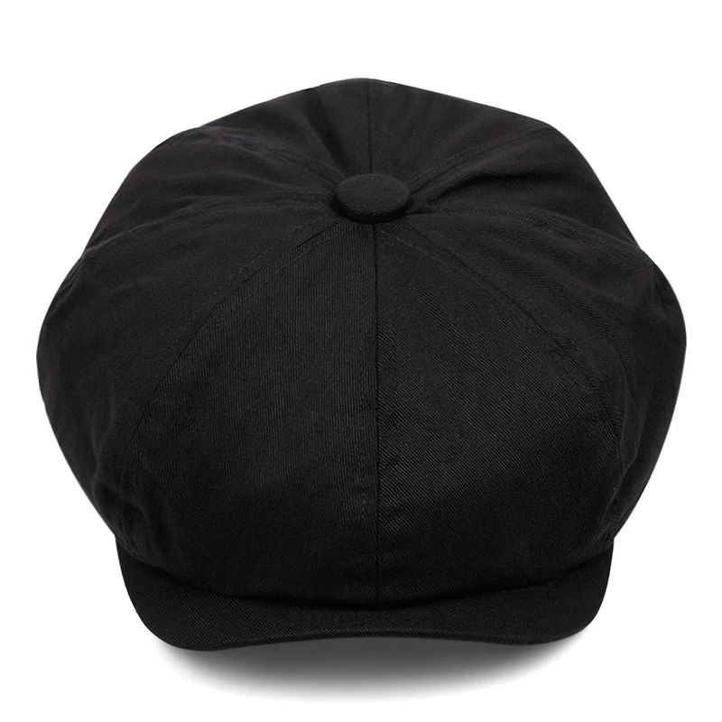 

2023 New Adult Fashion Newsboy Caps Men Soild Color Cotton Berets Men British Vintage Painter Hats Spring Autumn Peaky Blinders