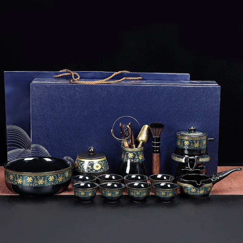 

Винтажный роскошный чайный сервиз Gaiwan, Турецкая посуда для напитков, бесплатная доставка, наборы для послеобеденного чая, полный чайник, кухонная посуда