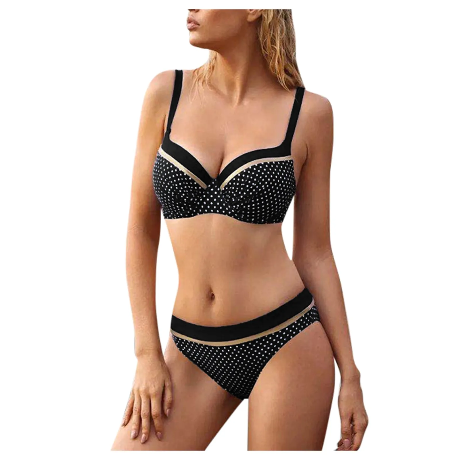 

Fashion Bikini Swimsuit Women Print Hight Padded Waist Push-Up Swimwear Set Swimwears Tankinis Swimwears Women's bathing suits