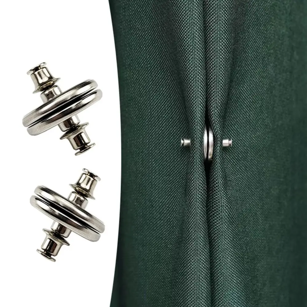 

3pairs Hang circular Detachable No-punching Curtain Button Clip Home Decor Prevention Button Magnet Buckle