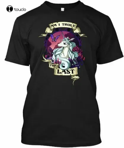 Am I Truly The Last Unicorn - футболка из хлопка с круглым вырезом для мужчин и женщин на заказ