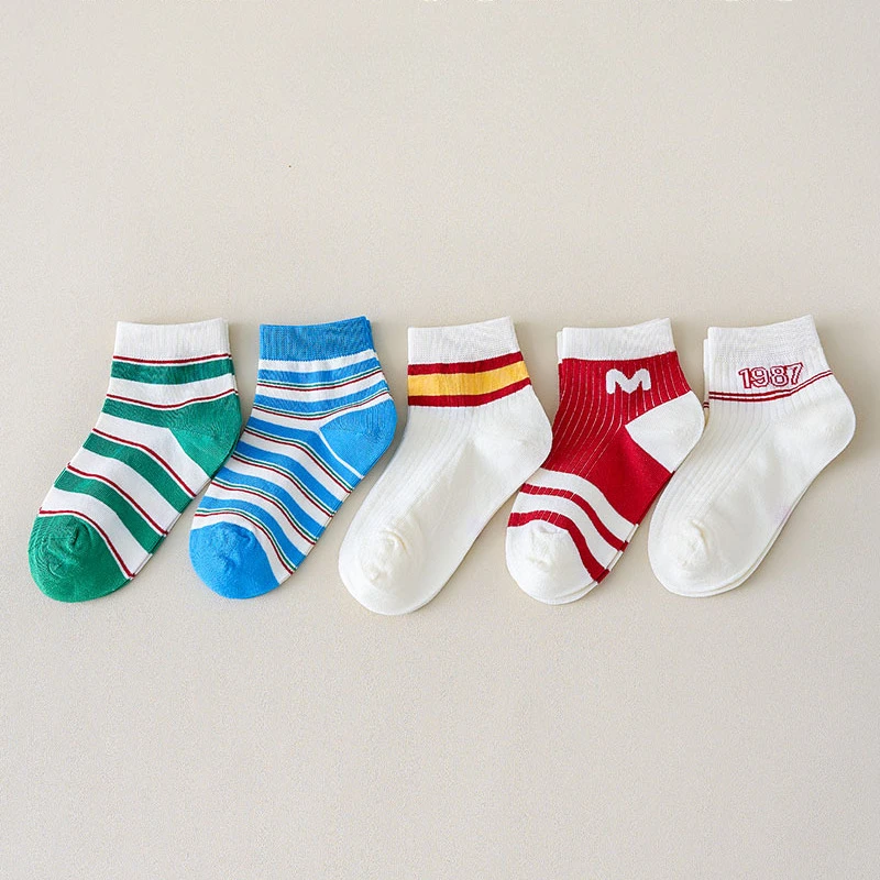 Весенне-летние детские носки тонкие хлопковые повседневные спортивные для