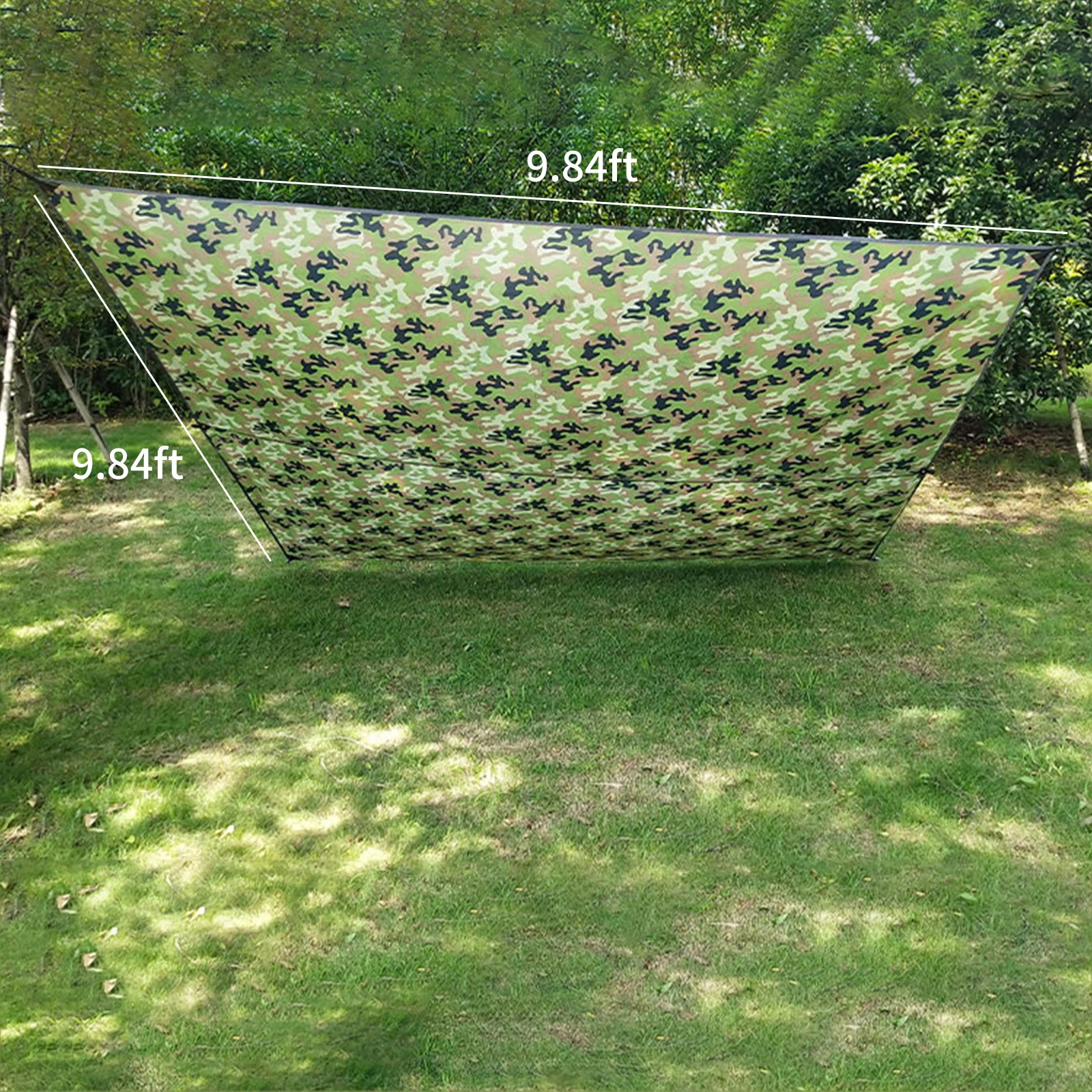 НАКРЫТИЕ ДЛЯ ПАЛАТКИ, ПАРУСА, ТЕНТА CAMOUFLAGE, ВОДОНЕПРОНИЦАЕМОЕ, УСТОЙЧИВОЕ К УФ-ЛУЧАМ, С ЗАКОЛКАМИ, ВЕРВКОЙ, С БАГАЖНИКОМ ДЛЯ ХРАНЕНИЯ.