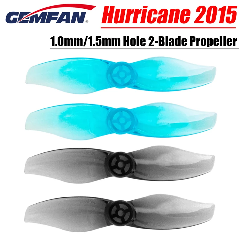 

12Pairs GEMFAN Hurricane 2015 1mm/1.5mm Hole 2X1.5 inch 2-Blade PC Propeller for RC FPV Freestyle 2inch Toothpick Drones DIY Par
