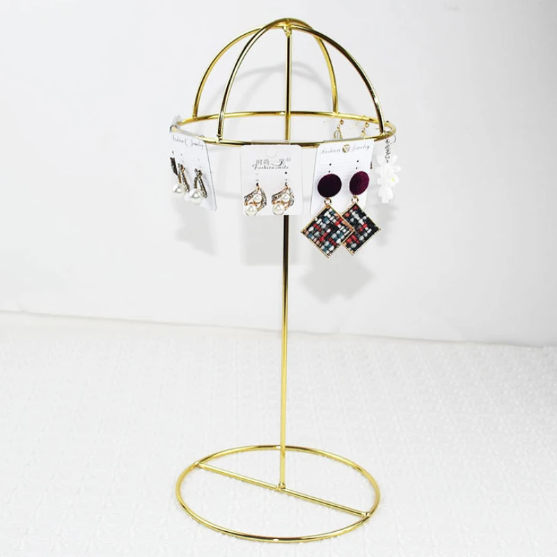 Stainless Steel Hat Shape Jewelry Display Holder Storage Organizer for Earrings Stand Practical Glasses Display Rack New 2023