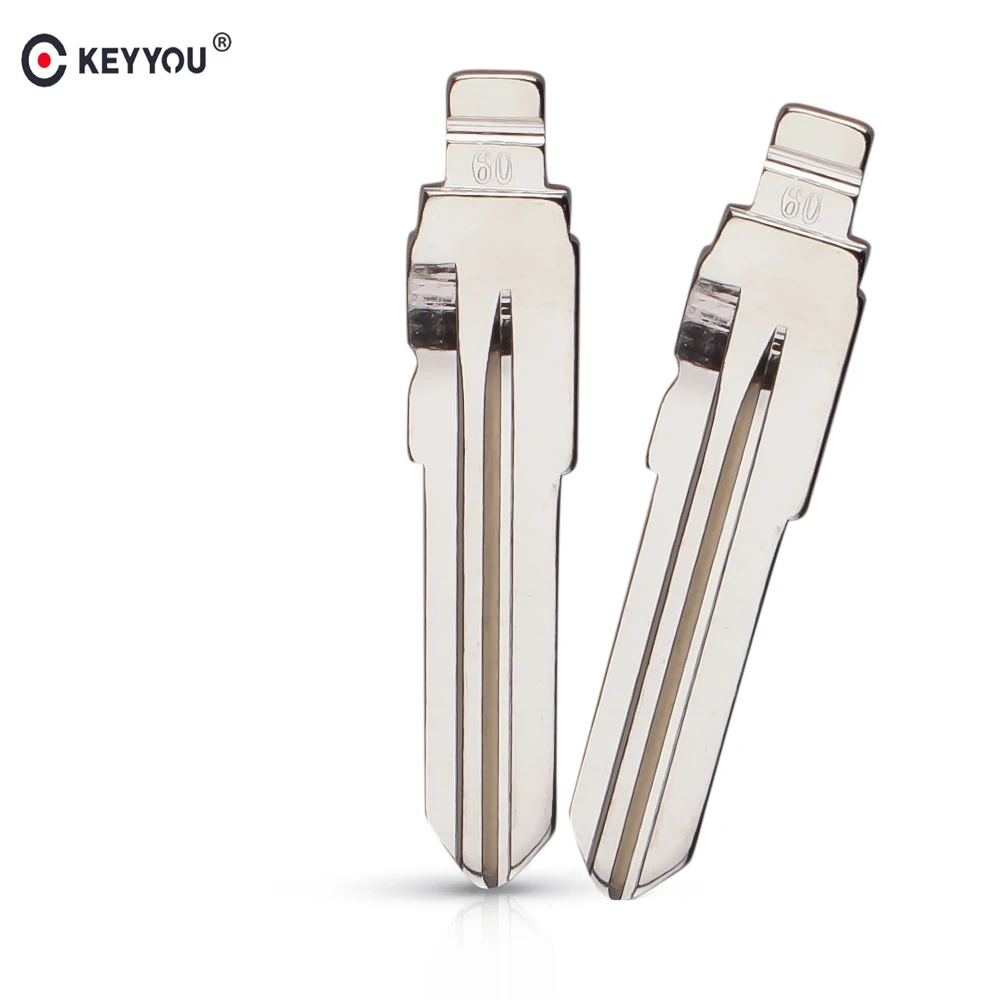 

KEYYOU 10 pcs/lot Metal Blank Uncut Flip KD Remote Key Blade For Fiat NO. 60