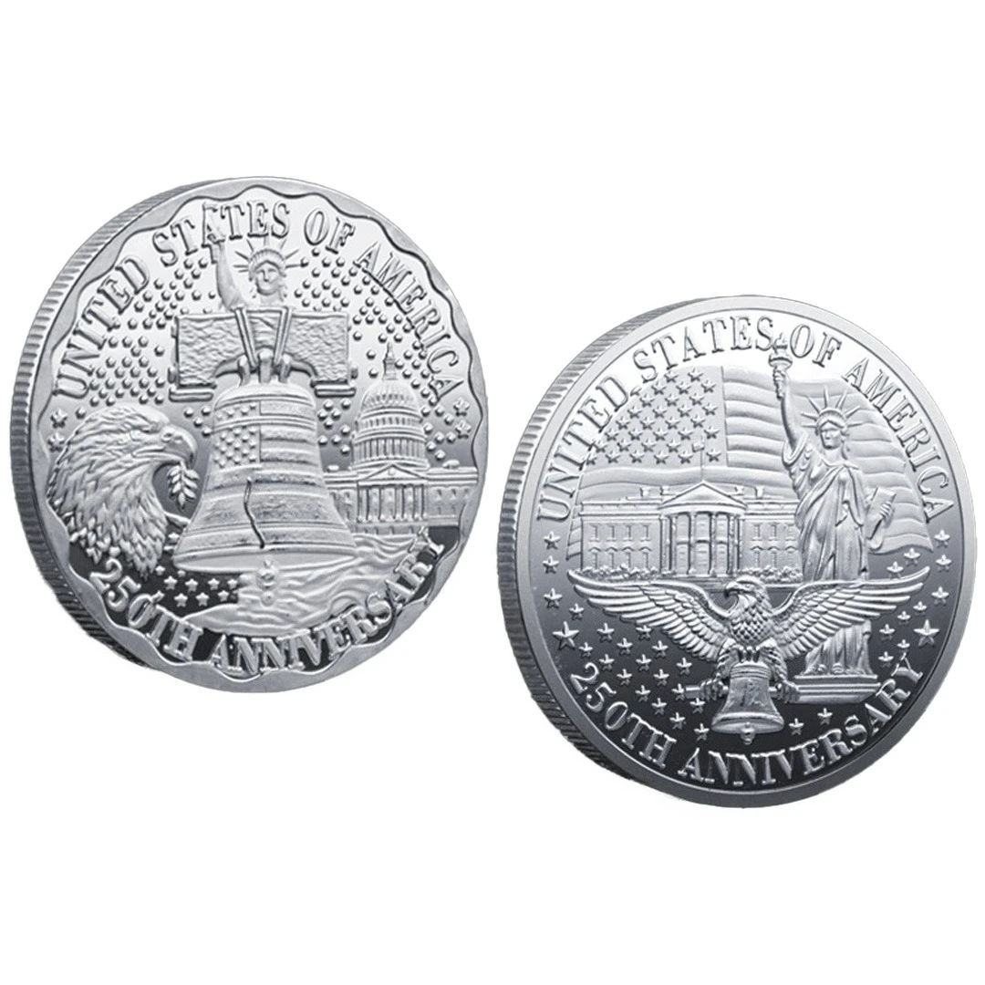 Коллекционная золотистая монета День независимости США