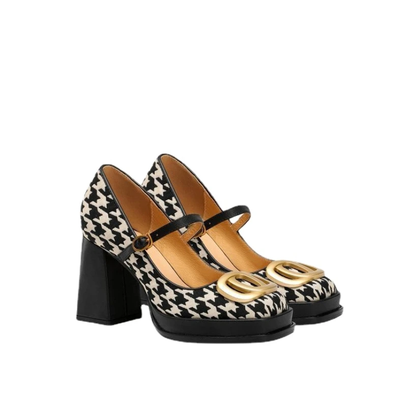 

Zapatos Mujer Primavera Verano Bottom High Heels Zapatos De Mujer Peep Toe WOMEN Pumps Party Round Heel Shoes for Women