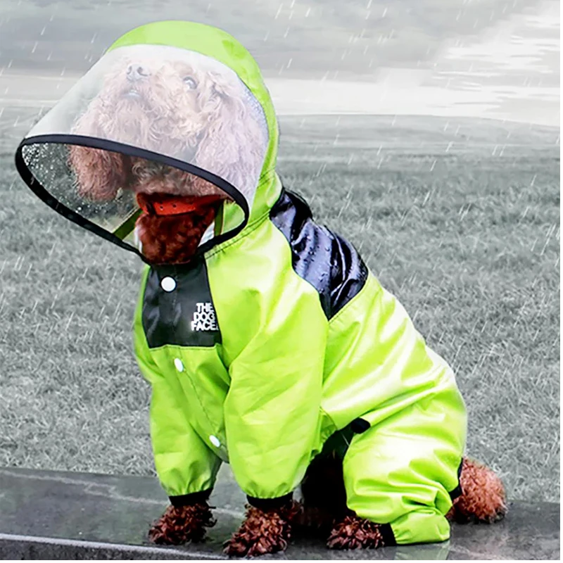 

Pet Dog Raincoat Waterproof Pet Clothes Jumpsuit Reflective Dog Jacket Dogs Outdoor Water Resistant Clothes For Small Medium Dog