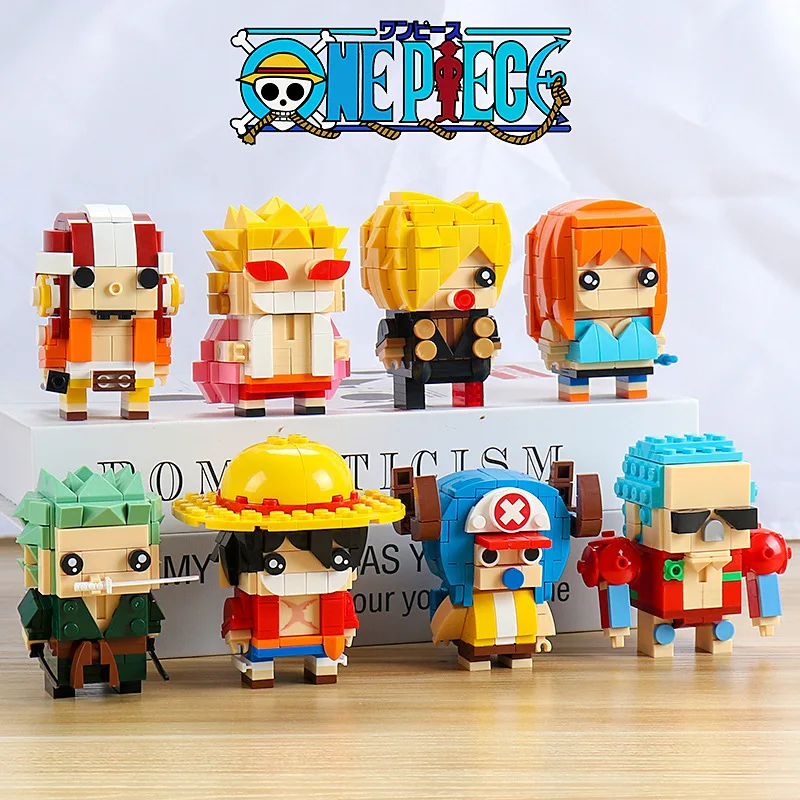 Фигурка из аниме ONE PIECE Модель BrickHeadz строительные блоки Мультфильм Луффи Нами