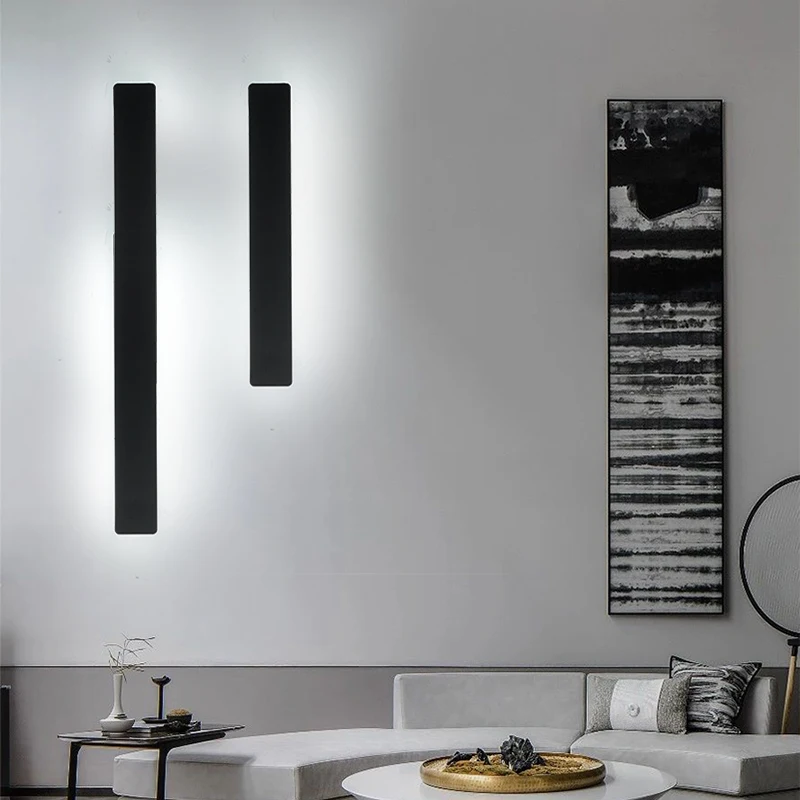 

Modern Waterproof LED Wall Light Indoor Background Decorative Lighting Bedroom Corridor Beside Aluminum Wall Lamp Sconce lamps
