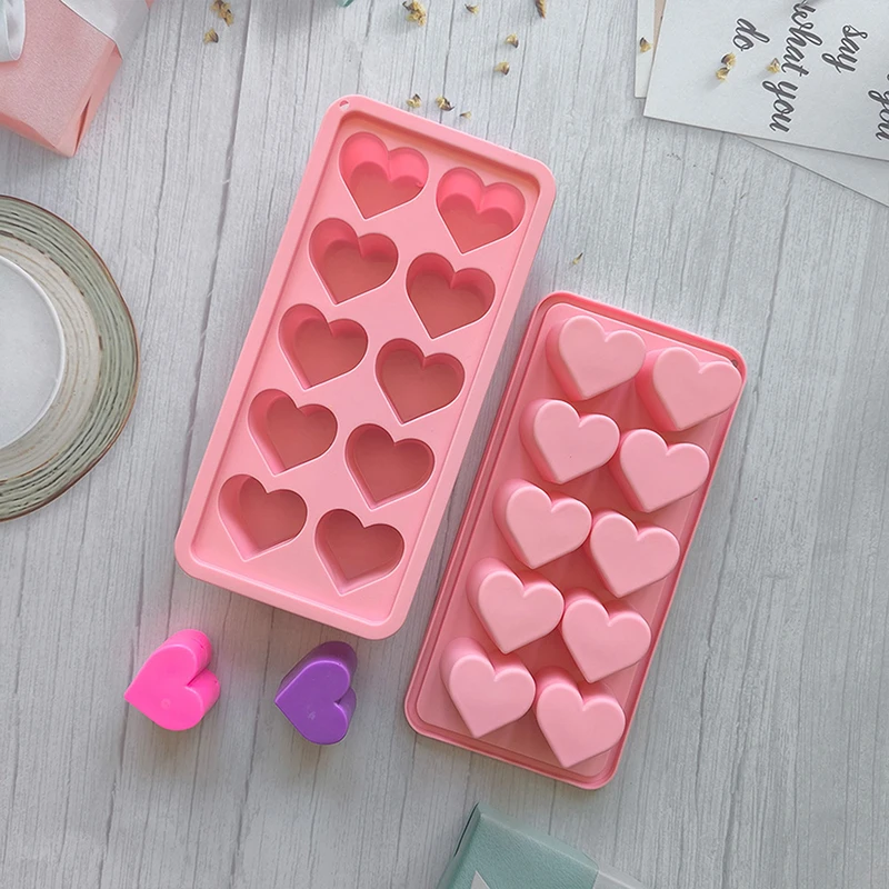 1 шт. розовой сетки для льда Love с 10 отверстиями форма в форме сердца на День