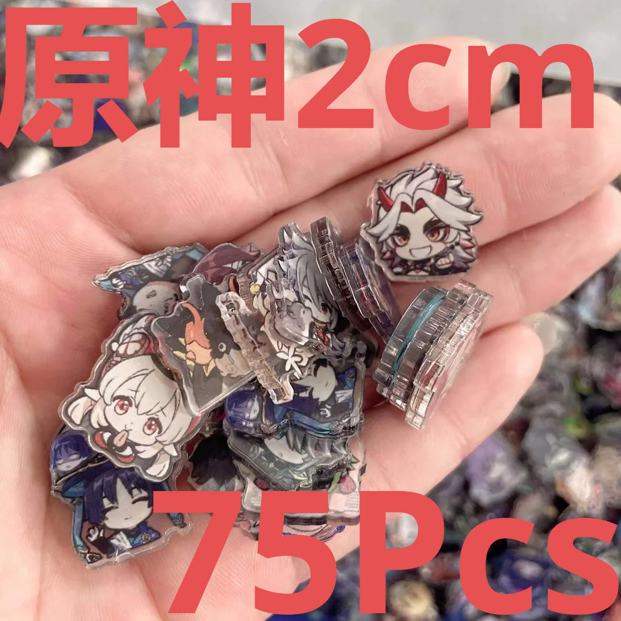 

75/15Pcs Game Focalors Furina Neuvillette Wriothesley Zhongli wanderer Nahida Acrylic Patch DIY Bag Jewelry Crafts Accessories