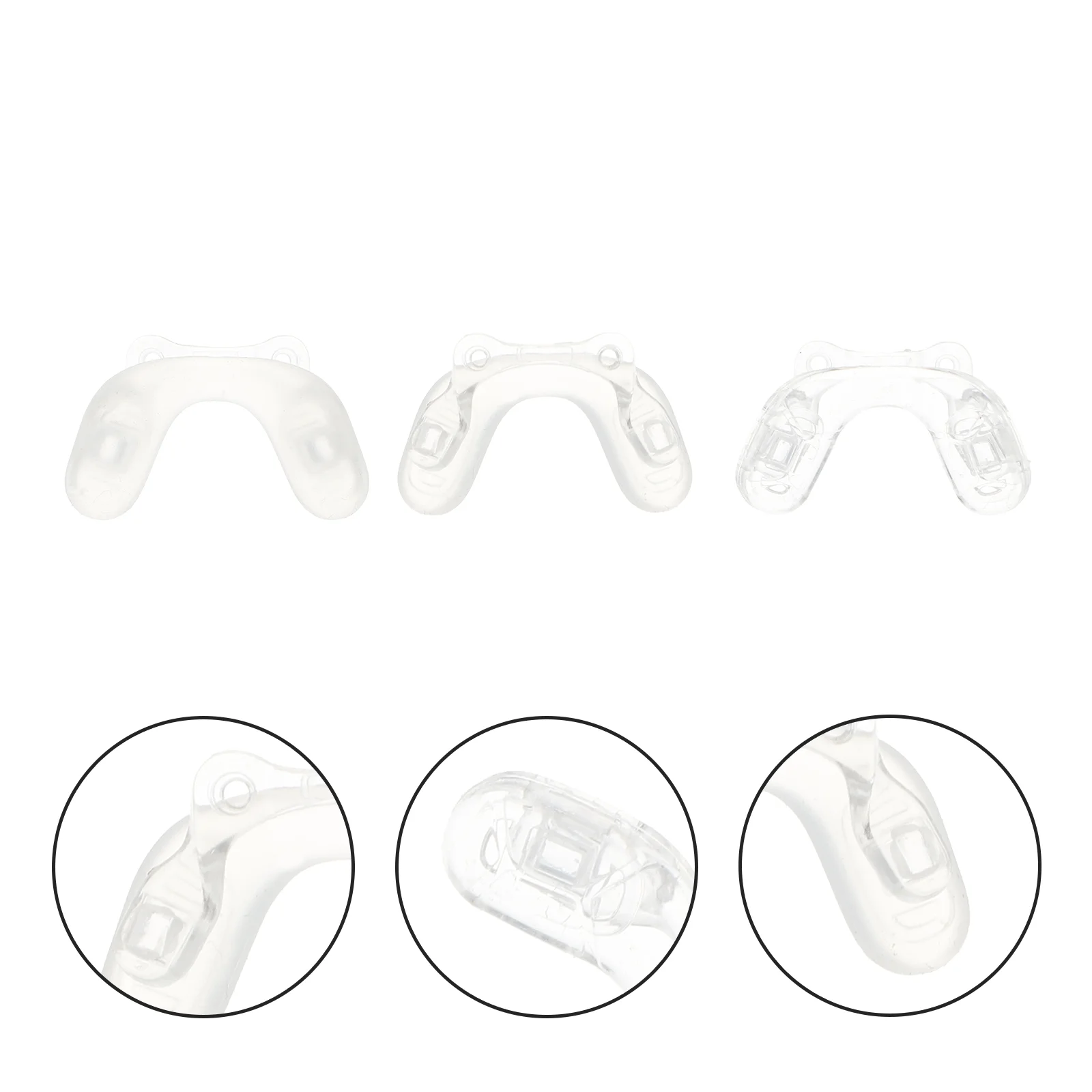 

3 Pcs Sunglass Nose Pads Silicone Glasses Cushion Anti Slipping Eyeglasses Support Bridge Holder One- Piece Snap-in One-piece