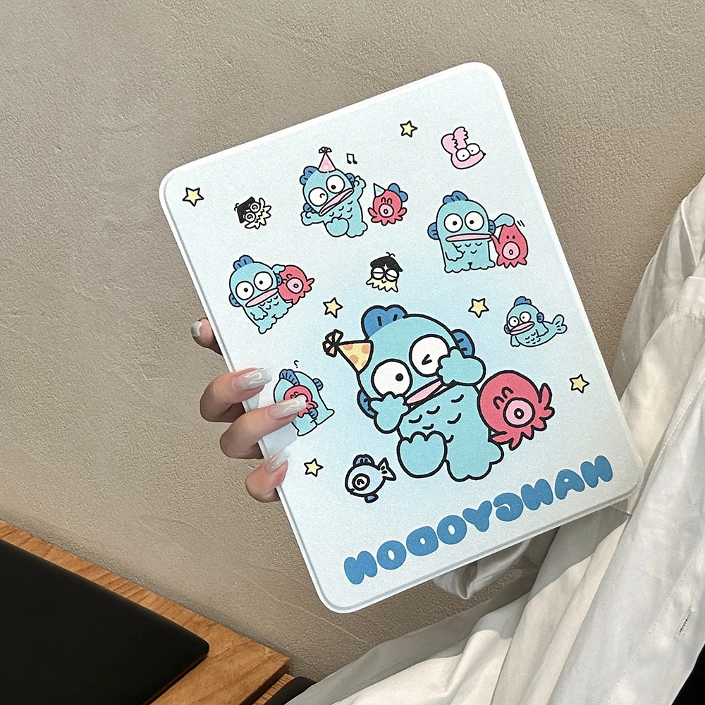 

Sanrio Hangyodon 360°To Rotate for IPad Air 2021 10.2 Case Mini 6 Air 4 10.9 Silicone Protective Case IPad Pro 11 Inch Cover