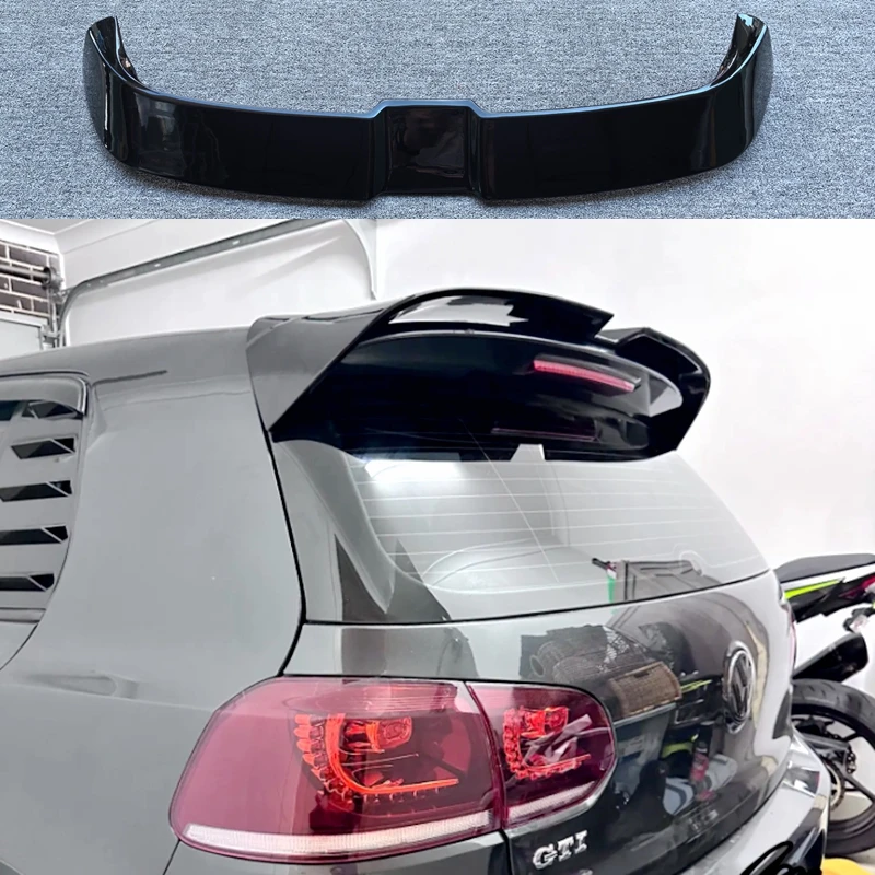 Фото Автомобильный задний спойлер на крышу багажника для VW Golf 6 MK6 GTD GTI R20 R 2009 до 2013 для стильных комплектов спойлеров Oettinger №1