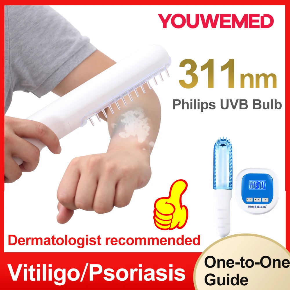 

YOUWEMED UVB Phototherapy Instrument 311 NM Narrowband Ultraviolet Lamp Laser Treatment Anti Vitiligo Psoriasis White Spot Skin
