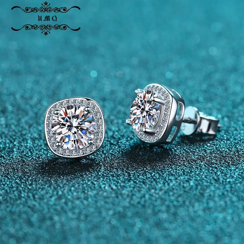 

Серьги из стерлингового серебра Xdy925 с покрытием из золота Pt950 женские серьги с микро-инкрустацией морсонит 50 мин. 1 карат прямые