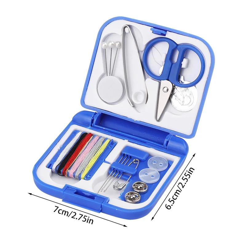 

RORGETO Mini Sewing Kits Buttons Pins Storage Boxes Household Portable Travel Hand Quilting Tools Scissor Threads Accessories