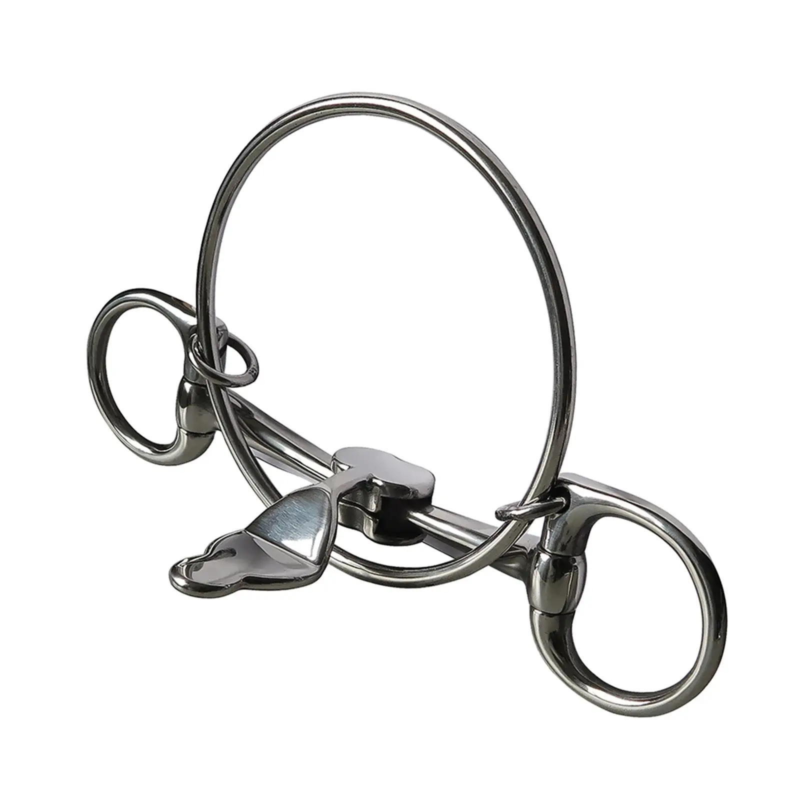 

Horse Bit Harness Larger Rings with Silver Trims with Curb Hooks Chain Horse Bit Metal Western Style Rings Snaffle Bits