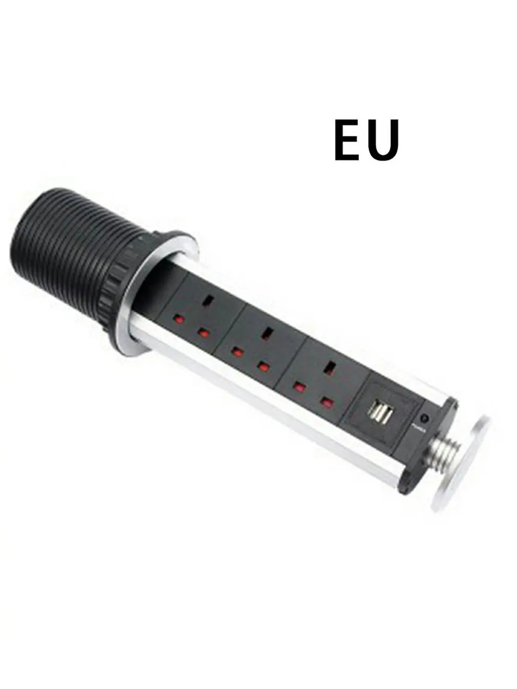

Usb-розетка европейского стандарта, выдвижная настольная медная розетка из алюминиевого сплава с USB-кабелем