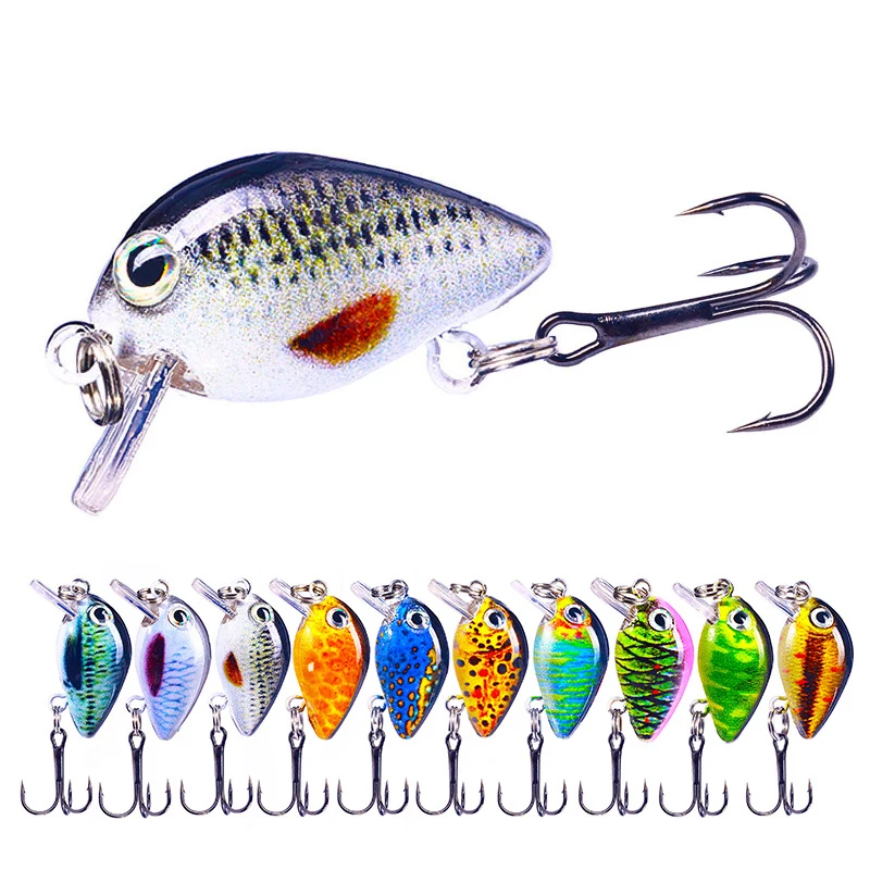 

1 Pcs 1.5g 2.5cm Floating Mini Fatty Microm Topwater 3D Bait WobblersSimulation CrankBaits Artificial Spinning Tackle Fish Lures