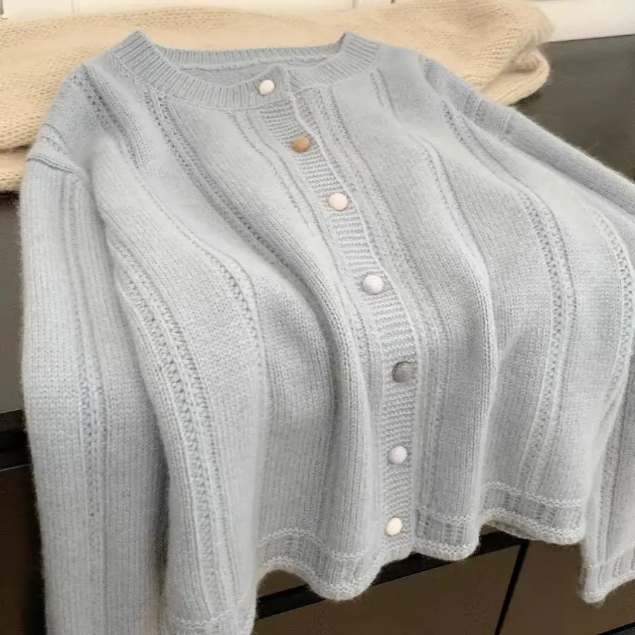 Женский Вязаный Кардиган Во Французском Стиле Верхняя Одежда Ранней Весны