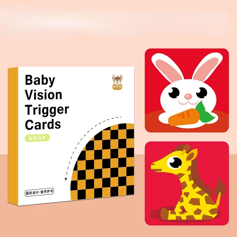 

Черно-белая карточка для раннего развития ребенка, Визуальная стимуляция, цветная вспышка, Детская развивающая игрушка, обучающие игрушки для визуальной стимуляции