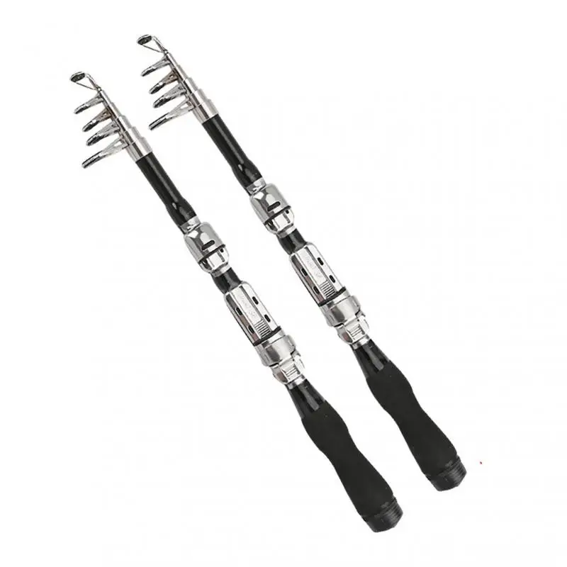 

New carbon fishing rod 1M-2.1M ultra-light ultra-hard portable carp rod telescopic sea Fishing rod surfing rotating rod
