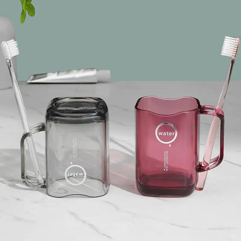 

Portable Toothbrush Washing Mouth Cups Transparent Home Hotel Tooth Brush Holder Bathroom Accessories Mouthwash Storage Cups