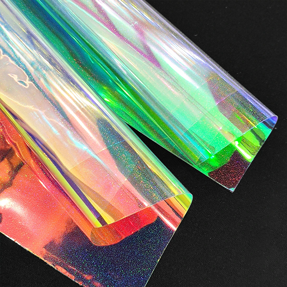 Переливающаяся прозрачная виниловая пленка 2 рулона 12 х53 дюйма фольга с лазерным