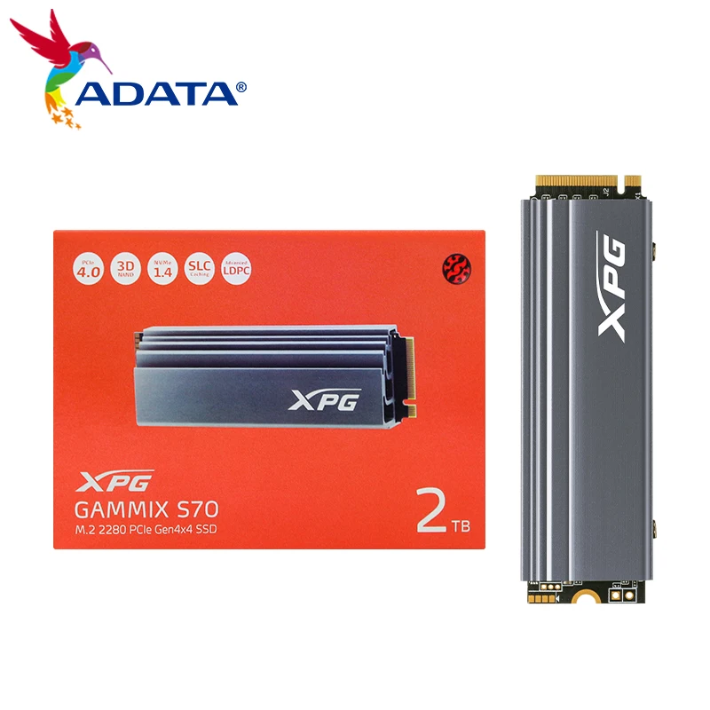 

ADATA XPG GAMMIX S70 PCIe Gen4 x4 M.2 2280 Solid State Drive 2TB Internal SSD Fast Speed Read Gaming SSD for Desktop