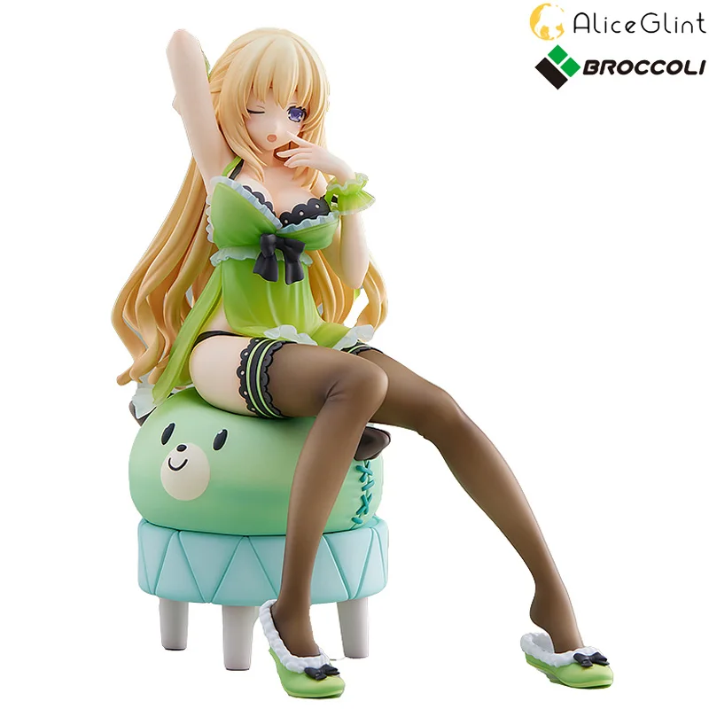 

В наличии оригинал 1/8 Алиса блестящая брокколи зеленая супер-мерная игра: Нептун Встаньте Ver Аниме Фигурка модель экшн-игрушки подарки