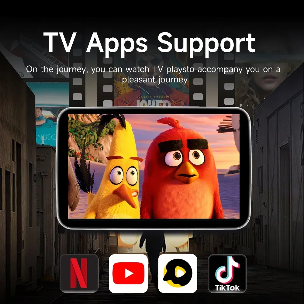 

2 шт. обновленный автомобильный монитор на подголовник Android IPS TV дисплей с RCA AV Wifi зеркальный экран на заднее сиденье автомобиля видеоплеер