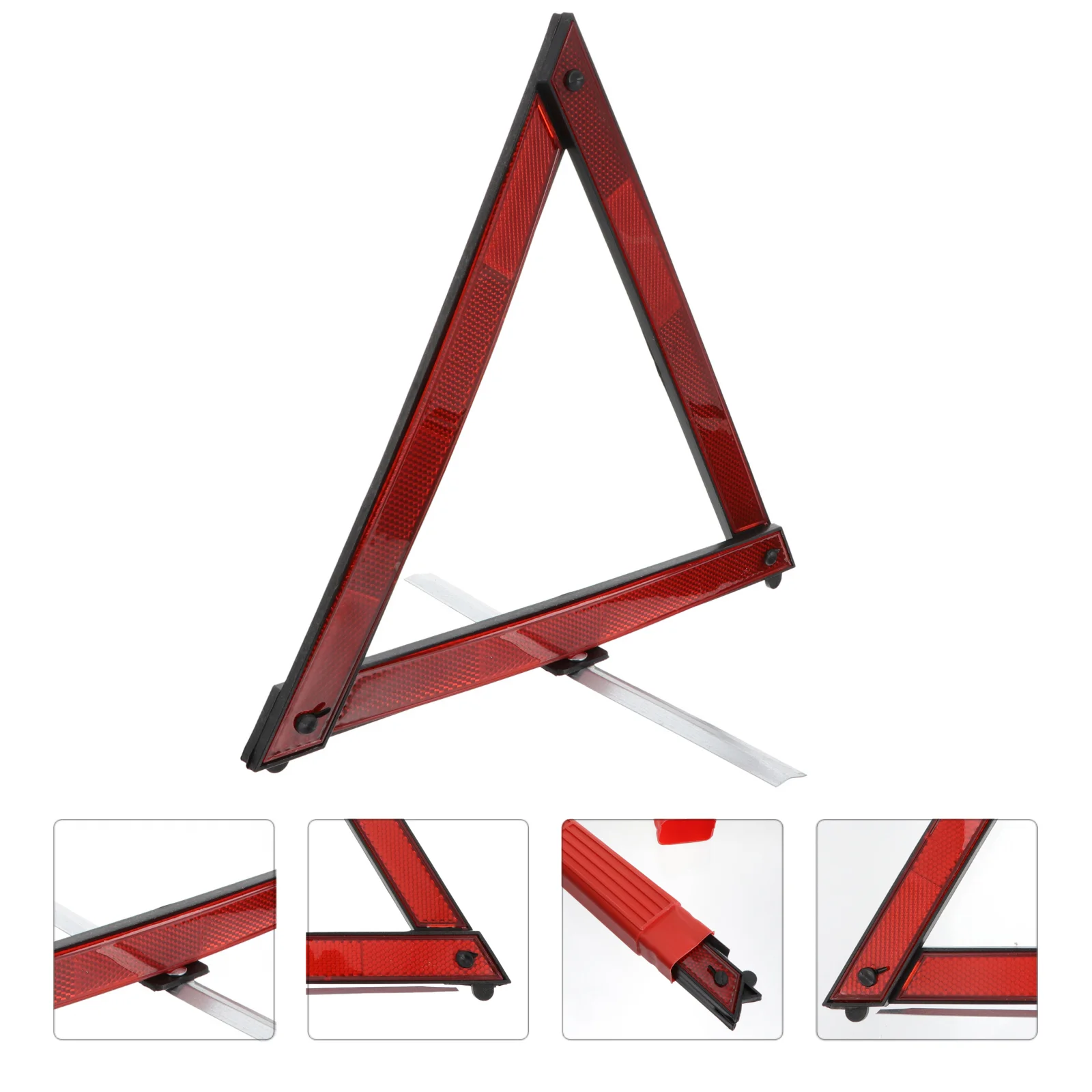 

2pcs Triangle Car Warning Sign Foldable Driving Road Safety Warning Tools for Auto Truck Emergency Roadside ( Red )