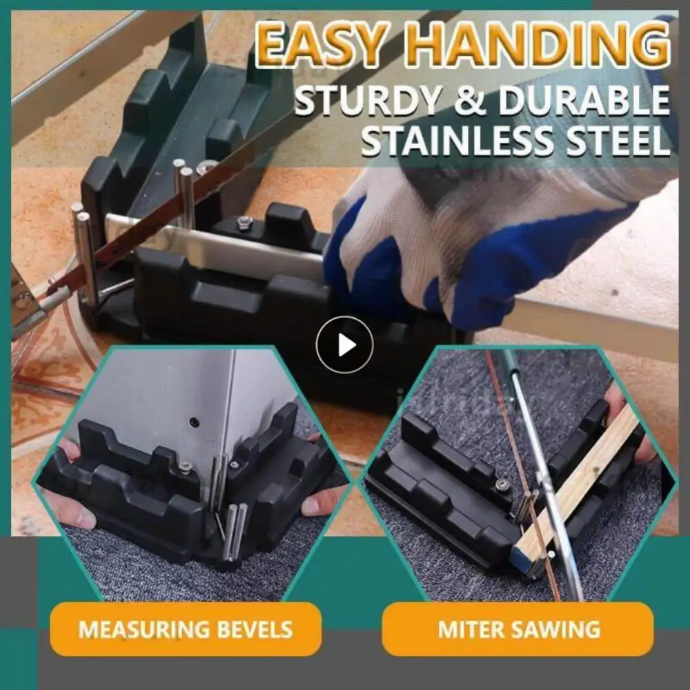 

Bevel Gauge And Mitre Box 2-in-1 Mitre Measuring Cutting Tool Measure Bevels And Miter Sawing Angle Cutting Tool For Baseboards