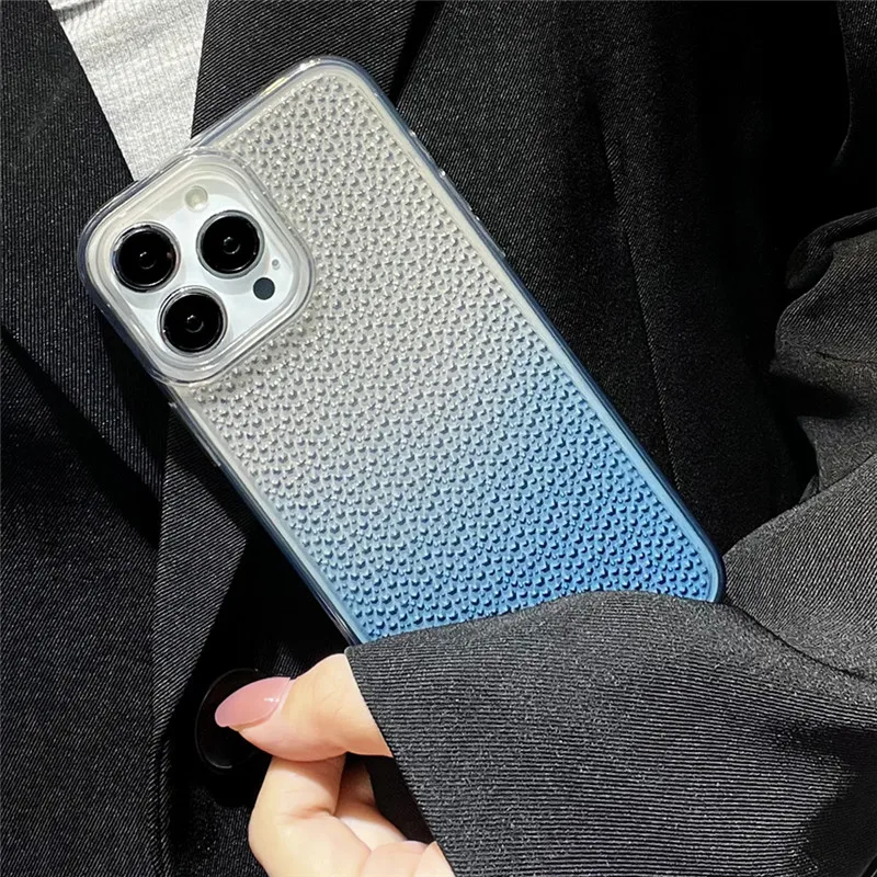 Роскошный блестящий чехол LUPWAY со стразами для телефона iPhone 14 11 12 13 Pro Max 14Plus Shniy, прозрачный чехол из ТПУ с алмазным градиентом
