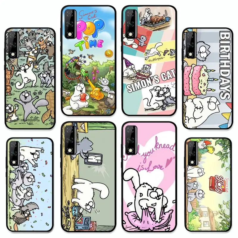 

S-Si-mon's C-CatS Phone Case For Huawei Y9 6 7 5 Prime Enjoy 7s 7 8 plus 7a 9e 9plus 8E Lite Psmart Shell