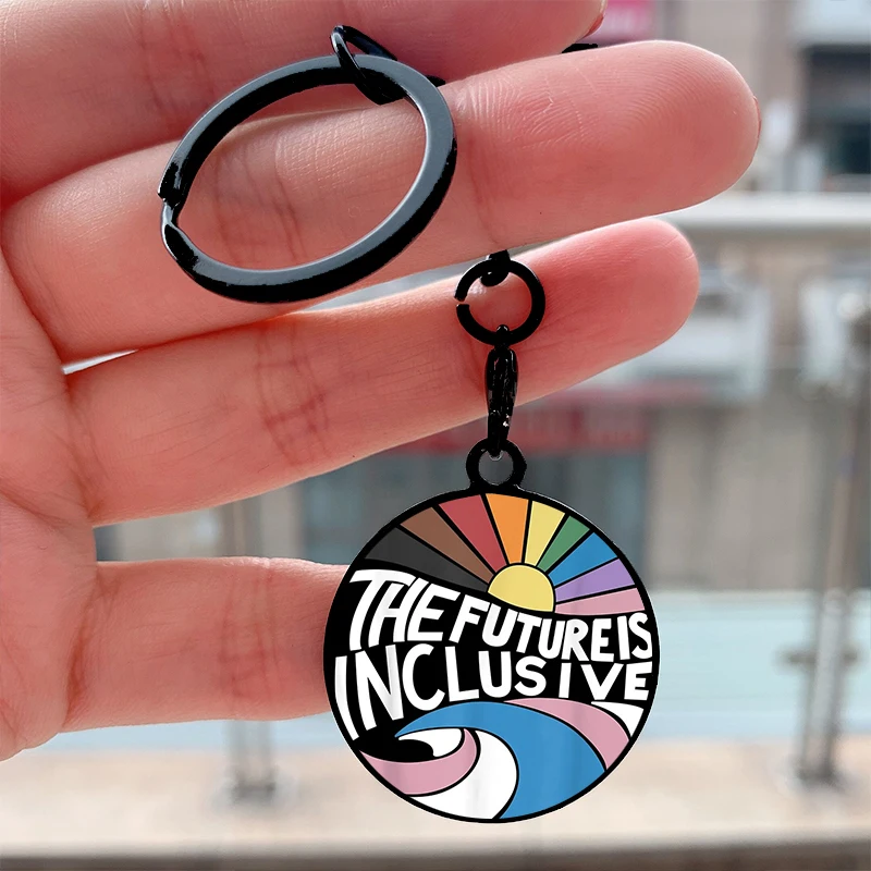 

Fashion The great wave of Axolotls Cool Key Tag Motorcycles Cars Backpack Chaveiro Keychain For Friends Key Ring