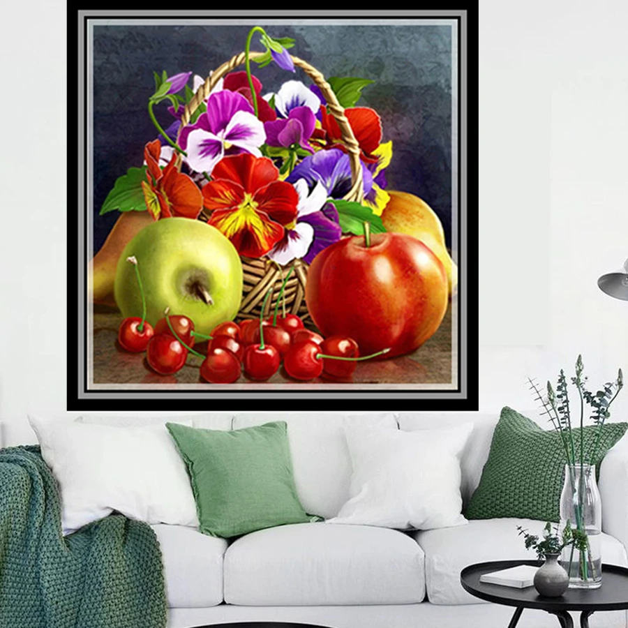

DIY 5D Diamond Painting Fruits Series Kit Full Drill Square Round Embroidery Mosaic Art Picture Of Rhinestones Home Decor Gifts