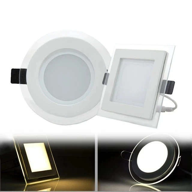 

6W 9W 12W 18W LED Panel Downlight Square Glass Panel Lights Ceiling Recessed Lamps LED Spot Light AC85-265V With Driver