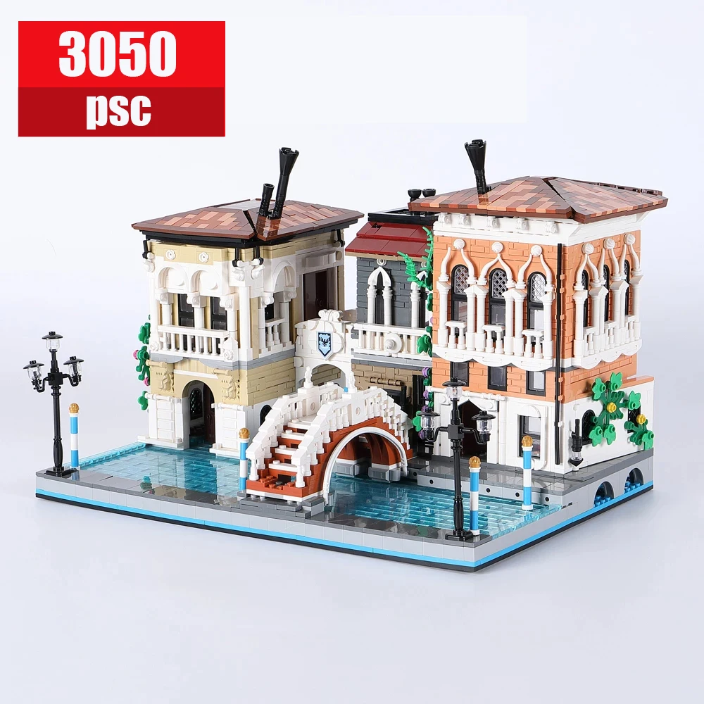 

MOC креативный эксперт Moc маленькие венецианские кирпичи идеи для города улица модульный дом строительные блоки модели игрушки книжный мага...