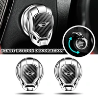 one button ignition cover car logo start stop button cover car accessories for mini cooper clubman r55 r56 r57 r58 r59 f54