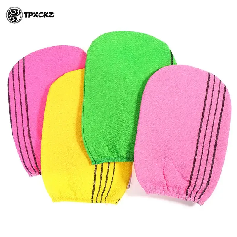 

4pcs/Set Double-Sided Towel Korean Exfoliating Bath Washcloth Shower Spa Exfoliator Two-Sided Bath Glove Body Cleaning Tool
